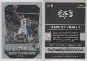 2015-16 Panini Prizm Silver Prizm Kawhi Leonard #81