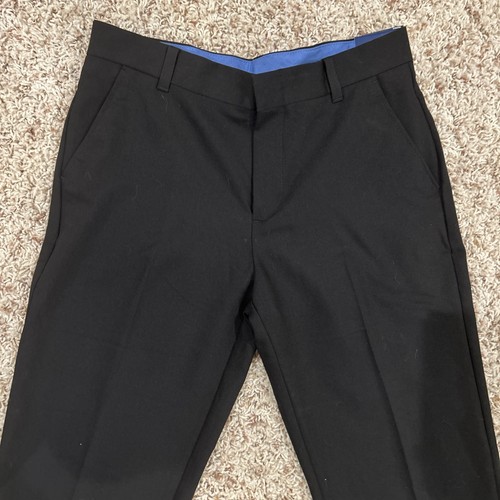 IZOD Chino Pants Black Flat Front Cotton Stretch Boys Size 14 x 28 HUSKY - Picture 4 of 7