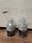 Lot of 2 New Genuine Canon 20 PGBK (GI-20 PGBK) Black Ink Refill Bottle 170ml