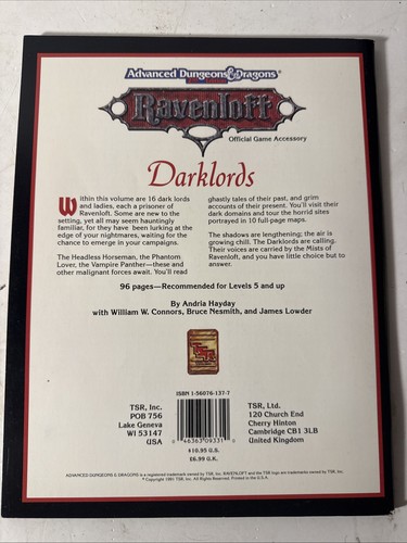 AD&D Darklords - Ravenloft 9331 - Picture 2 of 2