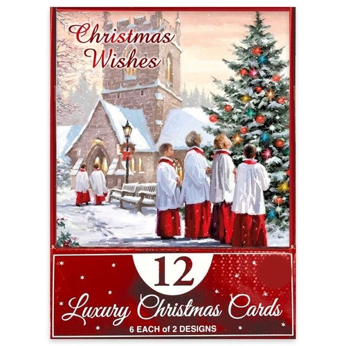 Weihnachtskarten 12 Karten Pack Box Set Quadrat Foto Xmas Traditional Santa Schneemann - Bild 27 von 49