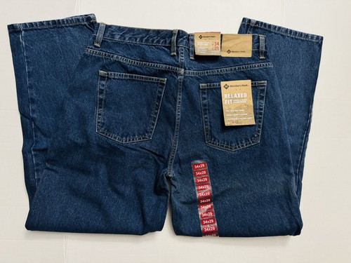 NEW Member's Mark Men's Heavy Weight Denim Relaxed Fit 5-Pocket Jean 34x29- Md - Picture 2 of 5