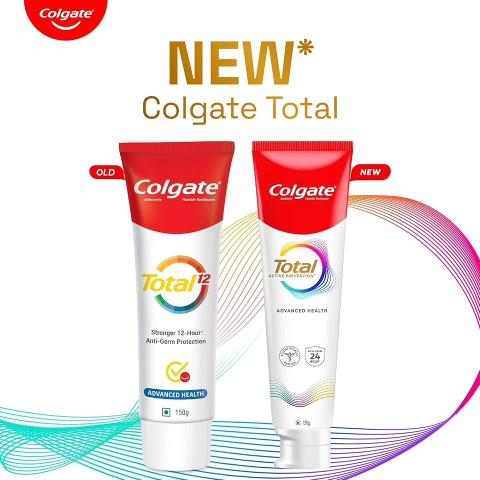 Colgate Total Toothpaste 80g 12-Hour Germ Protection Whole Mouth Health 80gm - Image 2 of 4