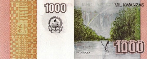 ANGOLA 1000 Kwanzas 2012 - Cataratas Kalandula, P156 - Bild 3 von 4