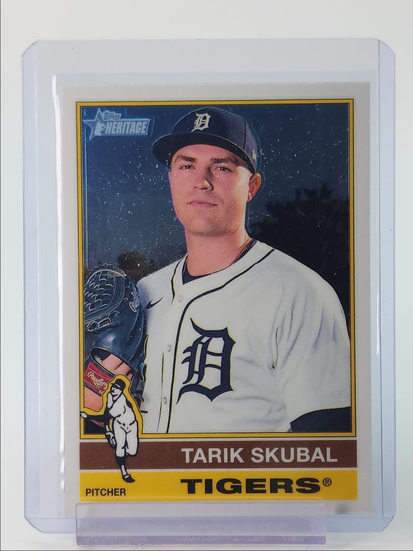 TARIK SKUBAL 2025 TOPPS HERITAGE BASEBALL CHROME TIGERS Q3403