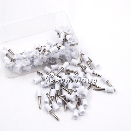 100Pcs Dental Polishing Cup Prophy 4 Webbed Rubber Polisher Brush Cup White - Picture 4 of 14