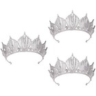 Set of 3 Wedding Crown for Bride Bridal Hair Accessories Crowns Headbands