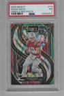 2024 Select Green and Red Prizm Shock #113 Drake Maye ROOKIE CARD PSA 7
