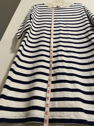 Tommy Hilfiger Womens 3/4 Sleeve Breton Dress Blue/Ivory Striped Sz M - Picture 6 of 12
