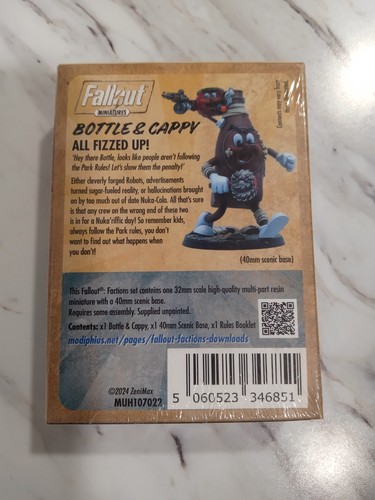 Bottle & Cappy All Fizzed Up! - Fallout Factions Miniatures Multi-Part Resin New - Picture 2 of 3