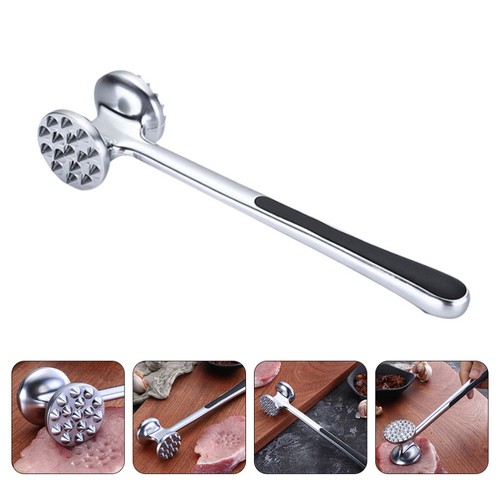 Meat Dual Sided Hammer Meat Mallet Kitchen Beef Steak Knocking Meat Tenderizer - Imagen 4 de 12