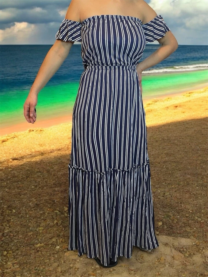 Lascana Maxikleid Sommerkleid Strandkleid Sexykleid Gr. 36 100% Viskose NEU - Bild 2 von 4