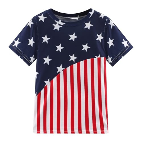 Akyzic Little Boy Short Pajamas Sets for Toddler 4T American Flag Star - Picture 5 of 7