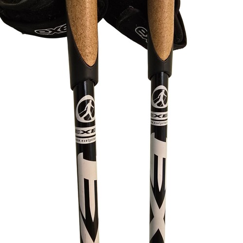Excel Tundra Nordic Walking Stöcke schwarz verstellbare Handschlaufen 115 cm - Bild 3 von 10