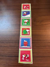 Lot of 12 Stamp Themed Snoopy Christmas Stickers from OTC
