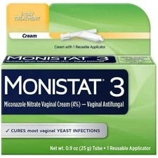 Monistat 3 - Miconazole Nitrate Vaginal Cream (4%) - Vaginal Antifungal