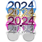  4 Pcs New Years Accessories Happy Photo Props Plastic Glasses Party