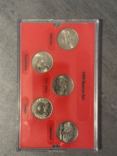 🔥 Rare 1999 Denver Mint State Quarter Collection – Delaware, Pennsylvania, New - Picture 7 of 8