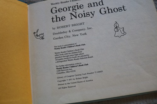 Georgie and the Noisy Ghost hardback book Robert Bright 1971 - Picture 3 of 7