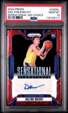 2024-25 Prizm Dalton Knecht Red Choice Sensational Signatures Auto PSA 10 POP 5