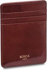 Bosca Old Leather RFID Blocking Front Pocket Wallet with One Size, Dark Brown