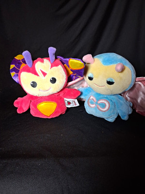 GANZ Webkinz Bat Plush Lot of 2 HM151 No Code Tag 2007 Retired
