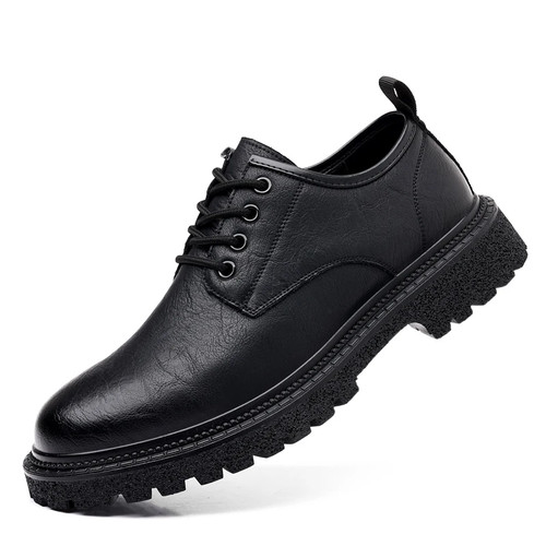 Casual Driving Oxford Genuine Leather Shoes Men’s Thick Soled Business Loafers - Picture 21 of 21