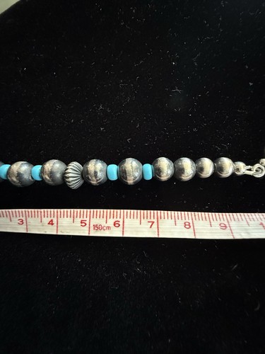 Conjunto de Pendientes Collar Turquesa Navajo Happy Piasso Birdseye Kingman Esterlina - Imagen 11 de 11