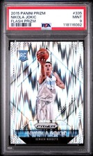 2015 PANINI PRIZM FLASH PRIZM #335 NIKOLA JOKIC ROOKIE RC PSA 9