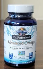 Garden of Life Dr Formulated Advanced Omega Citrus 200mg 60 Softgels Exp 03/2028