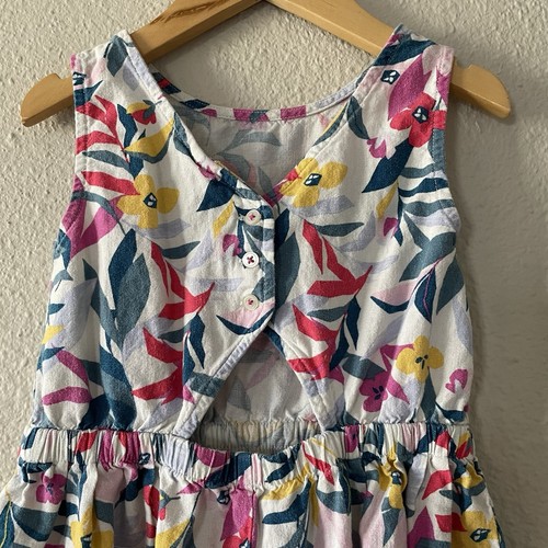 Carter’s Floral Linen Dress Kids Girls 6/6X Sleeveless Sundress Summer Beach - Picture 6 of 11