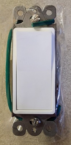10 PACK 4-Way Decorative Paddle Rocker Light Switch, 15A 120/277V UL White NEW. - Picture 4 of 4