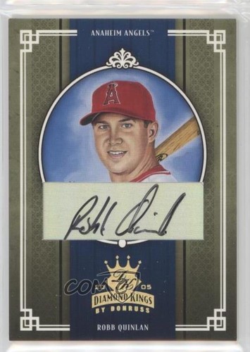 2005 Donruss Diamond Kings Gold Signatures /25 Robb Quinlan #8 Auto - Picture 1 of 3
