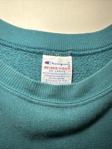 Vintage Champion Reverse Weave Ohio State Old English Grün Türkis XXL Herren - Bild 5 von 23