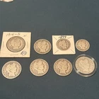 Barber Silver Coin Lot VG Very Good Circulated Coin (Lot of 8) Silver