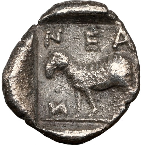 NEANDRIA in Troas Apollo & Ziege 400 v. Chr. NGC Obol antike griechische Silbermünze D602 - Bild 4 von 6