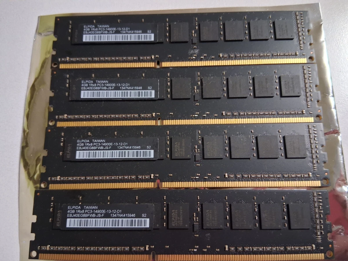 PC3-14900 (DDR3-1866) Bus Speed 4 GB Capacity per Module DIMM