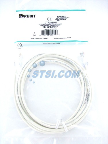 Panduit UTP28SP10 Cat6 28 AWG Network Patch Cable/Cord, 10 Ft Off-White ~STSI - Picture 2 of 3