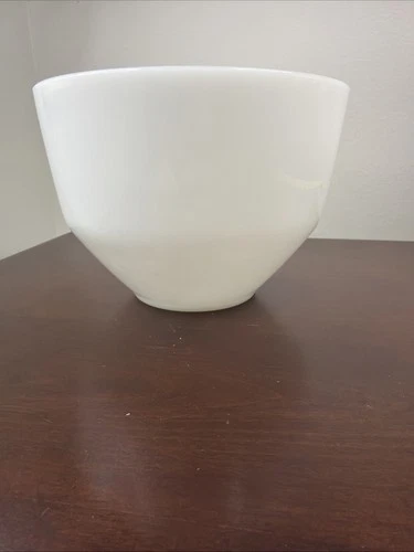 Federal Glass Heat Proof Milk Glass 6.5" X 4.5"  White Mixing Bowl Made In USA