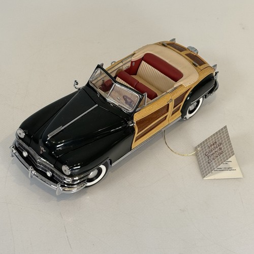 Franklin Mint 1948 Chrysler Town & Country Die-cast 1:24 Scale Green Woody - Foto 1 di 12