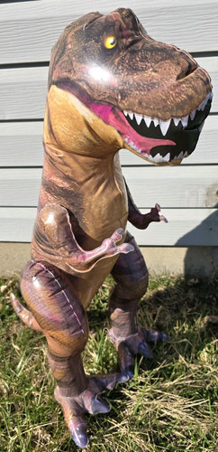 2 Dinosaurier Aufblasbar T-Rex & Brachiosaurus Set Spielzeug Party Deko Kinder Geschenk - Bild 9 von 12