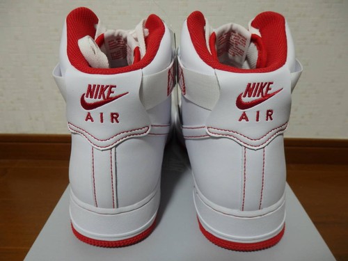 2021 Nike Air Force 1 High 07 White White-University Red CV1753-100 Men Us9 - Picture 5 of 6