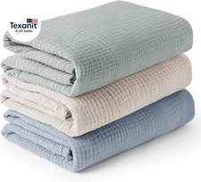 3 Pack Muslin Swaddle Blankets for Unisex, Newborn Receiving Blanket, Large 47 X