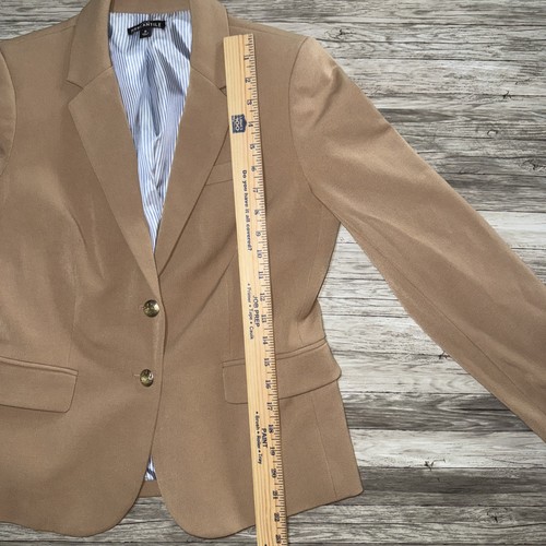 J CREW Sz 6 Original Schoolboy Blazer Jacket Camel Beige buttons Chic Preppy - Picture 9 of 16