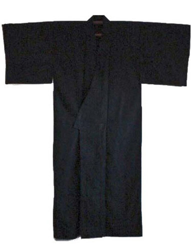 Japanese Yukata Kimono Sash Belt Robe Black Men 61" L Cotton Made in Japan - Picture 1 of 2