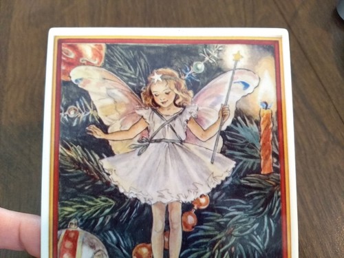 Villeroy Boch Vilbo Card Porcelain Postcard Christkindl-Enfant De Noel Fairy - Picture 3 of 6