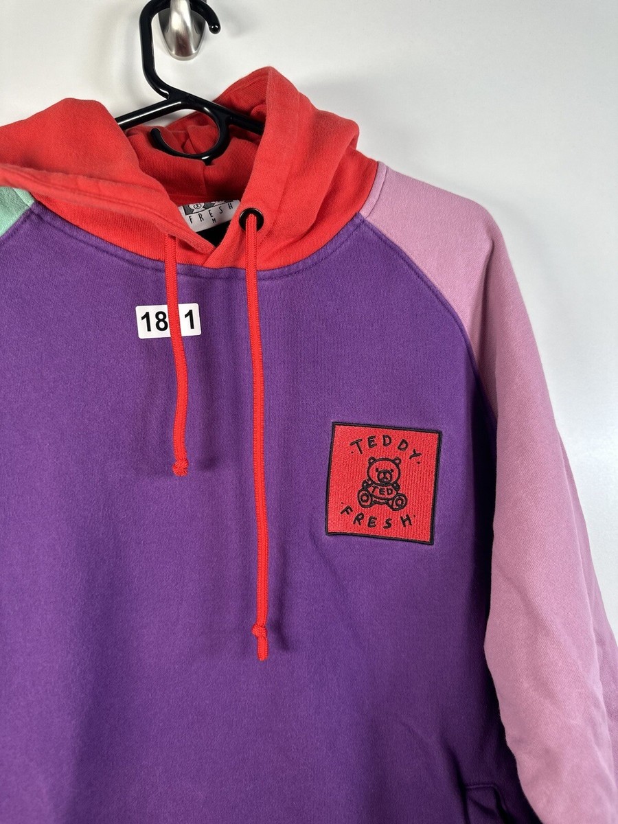 Teddy Fresh Unisex Color block Hoodie Size Medium 22x28