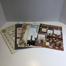 5 Designs by Gloria  Pat Assorted Cross Stitch Pattern Books Lot Sayings Poems