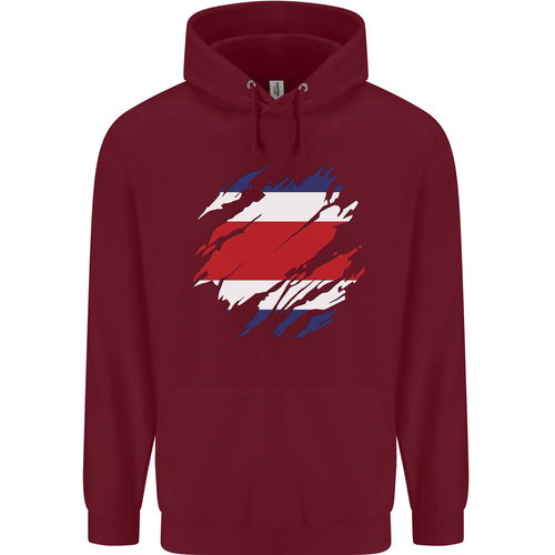 Torn Costa Rica Flag Rican Day Football Childrens Kids Hoodie - Picture 5 of 88