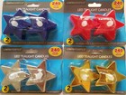 Patriotic Flickering LED Star Candles 2”H X 2.5”D 120 Hours 2/Pk, Select: Color